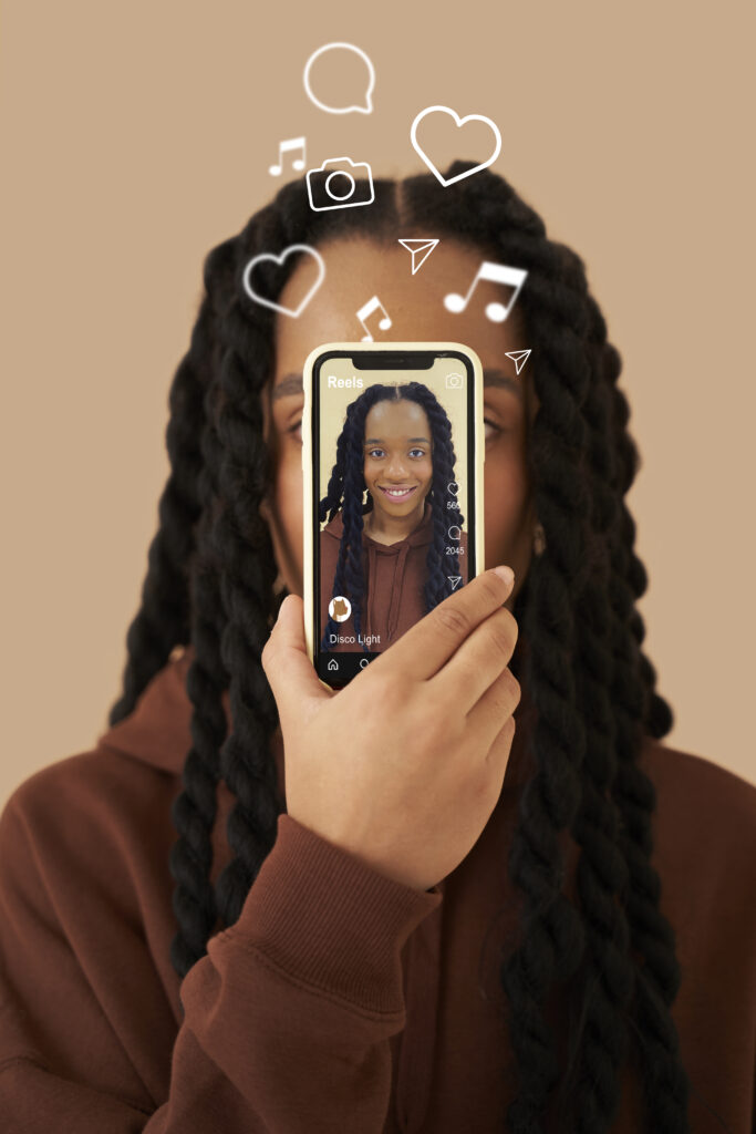 collage people using reels